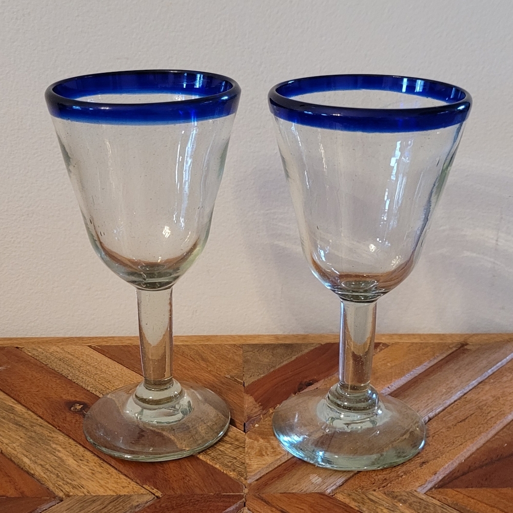 Mexican Glass Wine Glasses